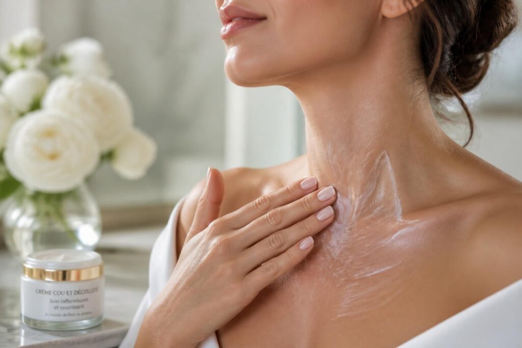 découvrez pourquoi il est essentiel d'utiliser une crème spécifique pour le cou et le décolleté, et trouvez celle qui convient le mieux à votre peau pour une beauté éclatante et un effet anti-âge optimal.