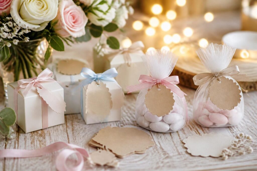 découvrez nos idées de dragées personnalisées pour votre mariage, avec des étiquettes originales pour rendre votre journée inoubliable.