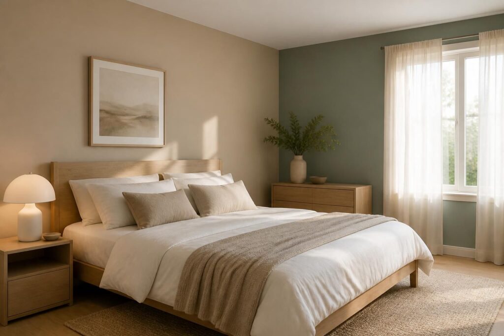 découvrez nos idées pour peindre une chambre adulte en deux couleurs et créer une ambiance harmonieuse et élégante.