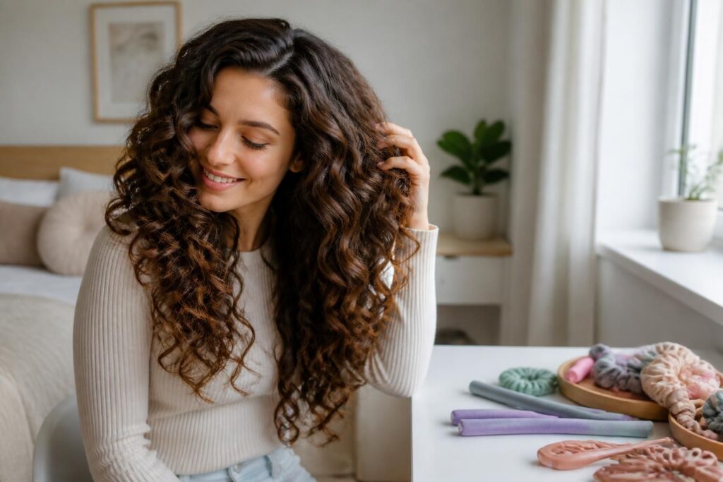 découvrez comment faire de belles boucles sans utiliser de chaleur, pour des cheveux brillants et en bonne santé grâce à des méthodes naturelles et faciles.