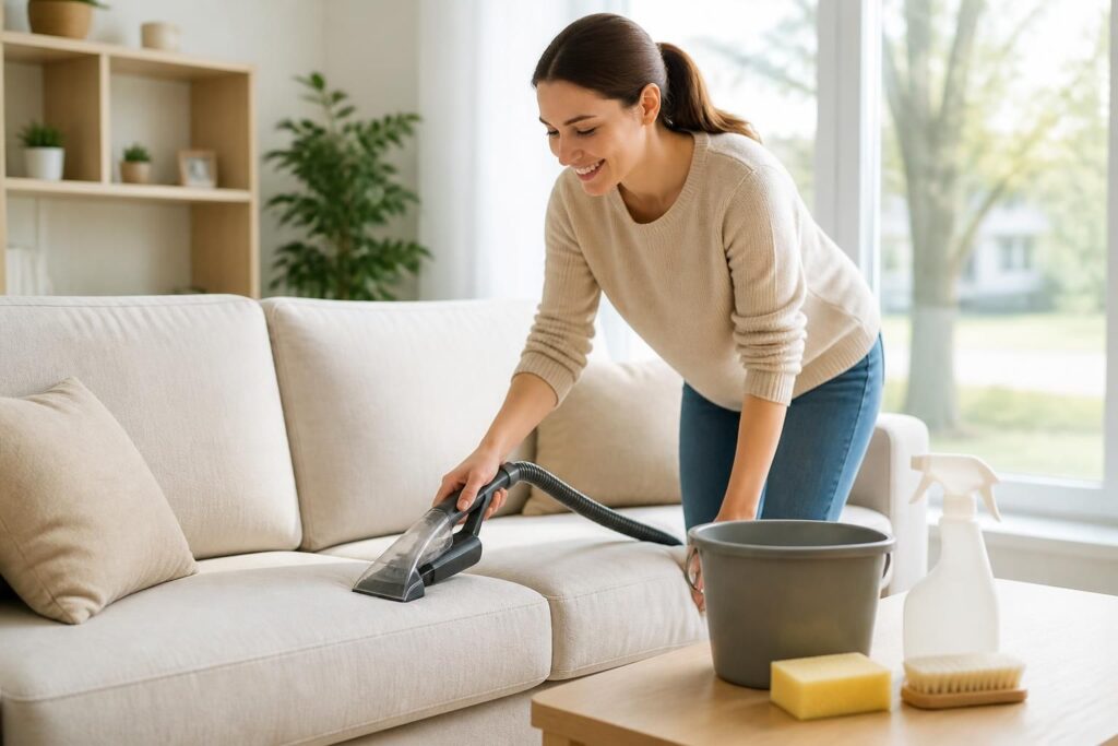 découvrez nos conseils pratiques pour nettoyer efficacement un canapé en tissu et lui redonner éclat et fraîcheur facilement.