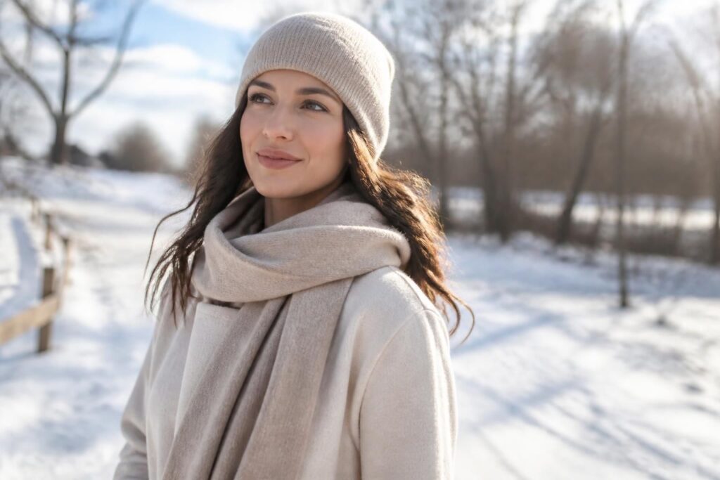 Écharpe bonnet cachemire : allier douceur et élégance cet hiver