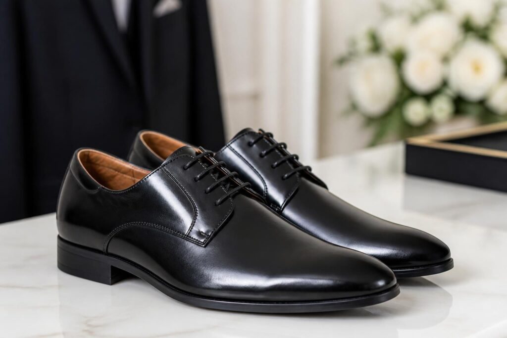 découvrez notre collection de chaussures noires pour homme, parfaites pour un mariage alliant élégance et confort toute la journée.