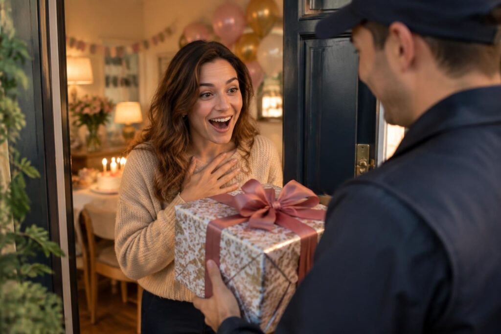 découvrez nos astuces pour organiser une livraison de cadeau d’anniversaire et créer une surprise réussie, même à distance.